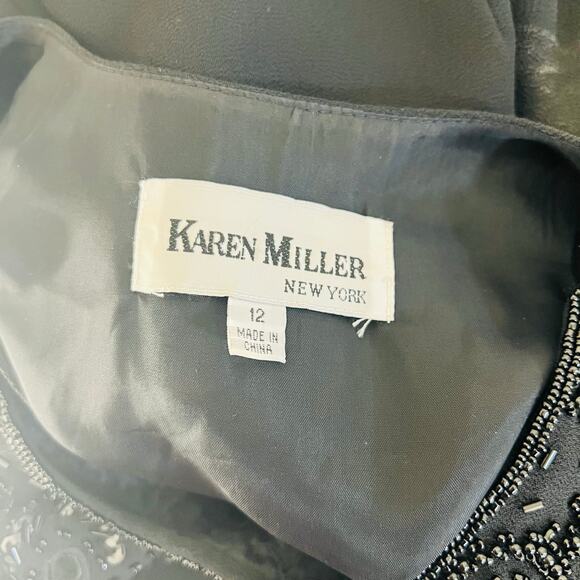 Karen Miller Vintage Beaded Sleeveless High Neck Layered Maxi Dress Size 12 - Picture 5 of 8